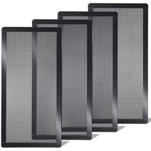 120x240mm 컴퓨터 냉각기 팬 자기 프레임 먼지 필터 방진 PVC 커버 컴퓨터 팬 그릴 4 팩, 하나, 검은 색