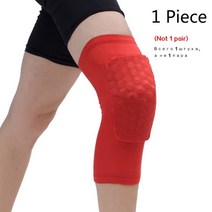 1pc 무릎 패드 슬리브 농구 탄성 무릎 보호대 보호 장비 슬개골 폼 배구 서포터 슬개골아대, 짧은 무릎 빨간색, s