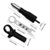 팝너트건 전기 리벳 건 2.4mm-4.8mm 너트 드릴 어댑터 무선 도구 삽입 당겨 액세서리, Set A