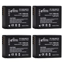 Pickle Power DMW-BLG10 BLG10E DMW-BLE9 배터리 + 파나소닉 호환 DMC-ZS60 DMC-LX100K GX7K 용 LED 듀얼, [04] 4 Battery