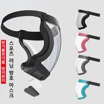 Giikvivi 투명마스크 스모그 라이딩 마스크 비말차단, 블랙, 프리사이즈*4