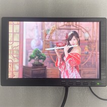 did모니터 전자메뉴판 10.1 quotLED 풀 HD 1920x1200 미니 모니터 TV 및 컴퓨터 디스플레이 컬러 스크린 비디오 입력 보안 LCD 스피커 포함, 02 EU 플러그