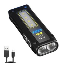 중층 써치 라이트 랜턴 볼락 빙어 집어 갈치 등 led 작업 낚시 용 서치 500LM 미니 손전등 내장 배터리 USB, 02 1PC Black