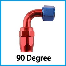 범용 AN4 AN6 AN8 AN10 AN12 알루미늄 오일 연료 스위블 호스 엔드 피팅 어댑터 키트 0 °/45 °/90 °/12, 07 Red blue 90_03 AN8