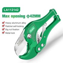 파이프 커터기 PVC 커터기 배관 커터LAOA PVC 파이프 커터 42mm 알루미늄 합금 바디 PVC/CPVC/VE/PE 튜브, CHINA, LA112142