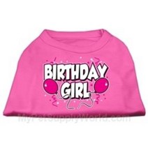 Mirage Pet Products 8-Inch Birthday Girl Screen Print Shirts X-Small Bright Pink, 1