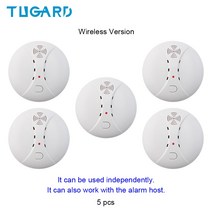 TUGARD S10R + S10 433MHz 무선 연기 감지기 화재 부속품 가정 보안 경보 시스템을위한 수류탄 장비, YK-010-WSD-S10R-5pcs