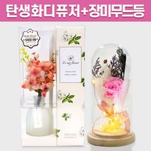 탄생화 디퓨저 선물 세트 4월 탄생화 벚꽃 + 장미 무드등 남자 친구 여자 친구 남사친 여사친 언니 직장동료 생일 집들이 결혼 선물 실내 디퓨저 실내 방향제 디퓨져, 코튼블라썸, 핑크, 300ml