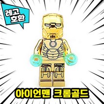 [큐브월드] 블록 미니피규어 전용 자동차 주차번호판 시리즈1 레고호환, 01. 아이언맨 크롬골드