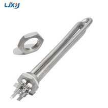 LJXH-태양열 온수기용 발열체 DN25 DC 12V/24V/48V 300W 600W 1 인치 관형 히터 모든 304 스테인레스 스틸, 03. DC 48V, 02. 600W 200mm L, 02. heater nut