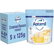 Aptamil 압타밀 4-6개월 베이비 크림 바나나 포리지 죽 시리얼 125g 5개, 1개