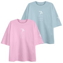 엠제이스타 남녀공용 A-LOVE 오버핏 반팔 티셔츠
