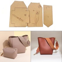 가죽공예 가방 가죽가방diy 키트 패턴 핸드메이드 가방만들기 Diy 바느질 어깨 템플릿 중공 크래프트 종이 드로잉 스텐실 11x7.5cm, 크라프트지 aab-585, 01 Kraft paper AAB-585