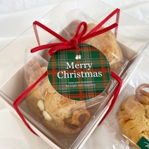 크리스마스 성탄절 택 체크 원형 30장 제이페이퍼