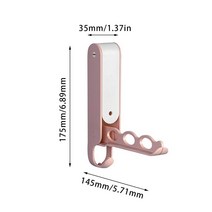 접는 옷 걸이 플라스틱 건조 랙 다기능 벽 걸이 주최자 스카프 코트 수건 홀더 공간 절약 옷걸이, Pink, Pink