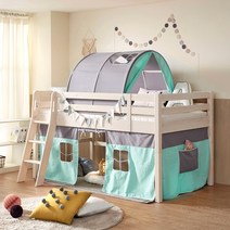 핀란디아 뉴캠프 벙커침대+포켓매트 아동벙커침대, 그레이