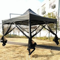 대형 타프 모기장 텐트 돔 감성 어닝 쉘터 스크린 방충망 캠핑 타프쉘 하우스 야외 그늘막, 블랙하우스+블랙그믈망 4도어