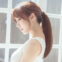 단골탑 슬림벨크로달비 에끌레르 슈페리어원사 여자가발, 내츄럴블랙, 1개