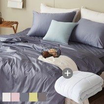 기타 바보사랑[에스데코]60수사틴 순면 누빔이불커버패드이불솜세트EK 5컬러