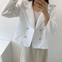 H스타일 TK 린넨모모더블자켓 봄 여름 마자켓