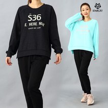 스타캣 필라테스복 필라테스운동복 루즈핏맨투맨 YMT36H6