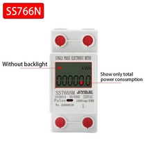 디지털 단상 리셋 제로 에너지 미터 kWh 전압 전류 전력 소비 측정기 전력계 전기 220V AC, 01 NO light