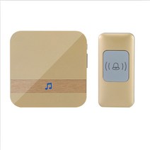 무선초인종 비상벨 차임 도어벨 홈 보호 호출 멜로디 원거리, 골드_버튼1개+벨1개