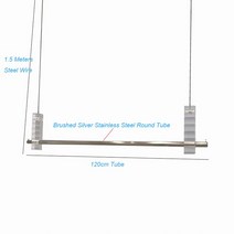 현대 패션 의류 상점 아크릴 디스플레이 랙 소품 스테인레스 스틸 와이어 천장 코트 행거 웨딩 드레스 장, 02 120cm