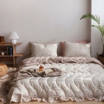 앙쥬 60수 아사 플라워 프릴 간절기 차렵이불 세트 SS/Q/LK