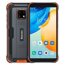 통신사 이동 블랙뷰 bv4900 프로 스마트폰 4GB 64GB 5580mah ip68 방수 안드로이드 10 휴대폰 5 73939 NFC 핸드폰, 기준, 주황색, 주황색