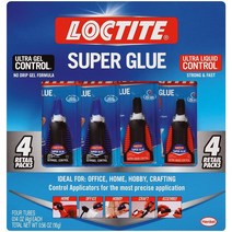 록타이트 슈퍼글루 2+2팩 젤 컨트롤 Loctite 2002988 Super Glue Control Gel and Ultra Liquid 4 g Bottles (Pack of 4) Pack Piece