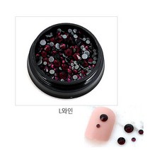 [안산뷰티모아] 스페셜 믹스 평스톤 27종 ss4~ss20 믹스스톤 네일스톤 혼합스톤 크기별스톤 (수량구매환영), 1개, L와인