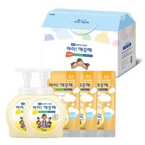 아이깨끗해 폼 핸드솝 순 보송보송 파우더향 용기 490ml x 2p + 리필 450ml x 3p 세트, 4세트