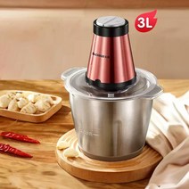 업소용 핸드블랜더 멀티다지기 업소용믹서기 대용량믹서기 다지기 블렌더믹서기 마늘다지기 대용량, 3L 스테인레스+칼날1세트
