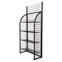 아이스크림할인점 과자 진열대 매대 선반 철제 약국, 레드 휠 60x30x150 4 레이어 고정