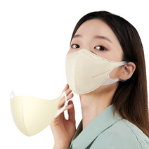 CLA 귀편한 소프트핏 새부리형 컬러 마스크 중형, 40매, 크림베이지