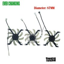 [해외] T129215SU MAXSUN GeForce RTX 2080Ti fan OC 11G V2 용 DC12V 0.50AMP 그래픽 카드 팬, 3PCS SET