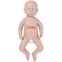IVITA 100% 전신 실리콘 Reborn Baby Doll Unpainted 미완성 현실적인 인형 Lifelike Newborn DIY Blank Toys Kit, 02 46cm(18inch)Girl