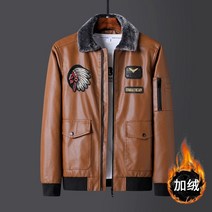 봄 가을 인디언 자수 양털 남성 가죽 자켓 라이더재킷