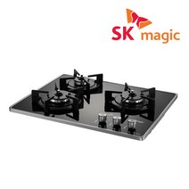 [할인쿠폰지급중] SK매직 2구/3구/4구(285x485/560x430-440/560x480/728x495mm) 가스 레인지 쿡탑 렌지 모음 GRAB221K 외, 배송만, LPG_3구_블랙(전지식), GRAB301K(560x440)
