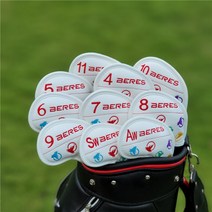 혼마 베레스 골프채 커버폴 헤드커버 1번 레인 우드커버 헤드커버, 화이트/컬러단면자수