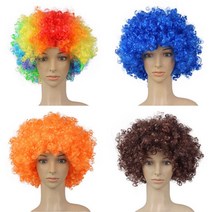 가발 파티가발 뽀글이가발 코믹가발 이벤트가발, J1_점보 뽀글이_레인보우