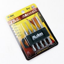 알덴 육각 비트 렌치 세트 5PCS 규격 1.5~4mm AL-1540, 단품, 단품