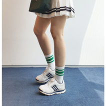 마크그린 그린필드 여성 골프 양말 중목, 화이트