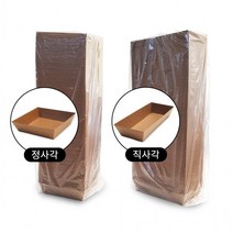 크라프트 트레이 100P(벌크) 휴게소 푸드트럭 포장 분식 종이도시락용기, 크라프트 트레이 정사각 100P(벌크)