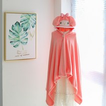 산리오 디즈니 캐릭터 망토 후드 담요 낮잠 에어컨 학생