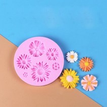 카네이션몰드 실리콘몰드제작 벚꽃몰드 부케레진 데이지 야생 국화 꽃 모양 실리콘 몰드 베이킹 퐁당 케이크 장식 도구 수지