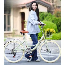 여성 자전거 아줌마 디자인 짐, 핑크22인치