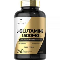칼라일 L 글루타민 캡슐 | 1500mg 240개 고급 운동 포뮬러 전후 GMO 프리 글루텐 보충제