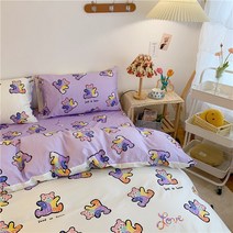 상크마이 보라 레인보우 곰돌이 이불 패트 베게 커버 4종세트 침구